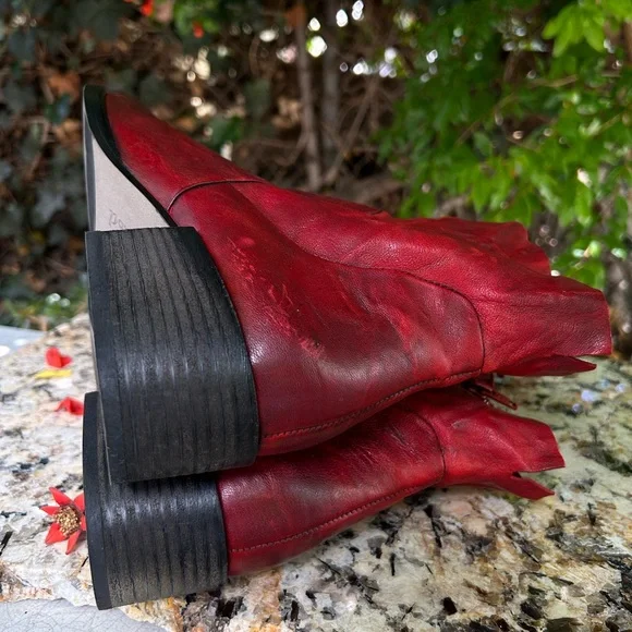 Paul Green Chili Red Ankle Booties - Picture 4 of 13